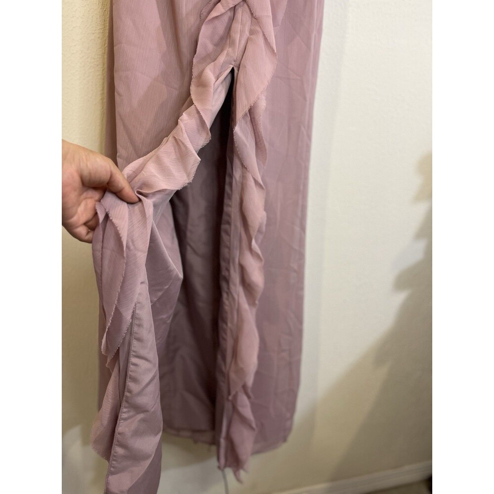 Vera Wang Dusty Rose One-Shoulder Maxi Dress - Picture 8 of 12
